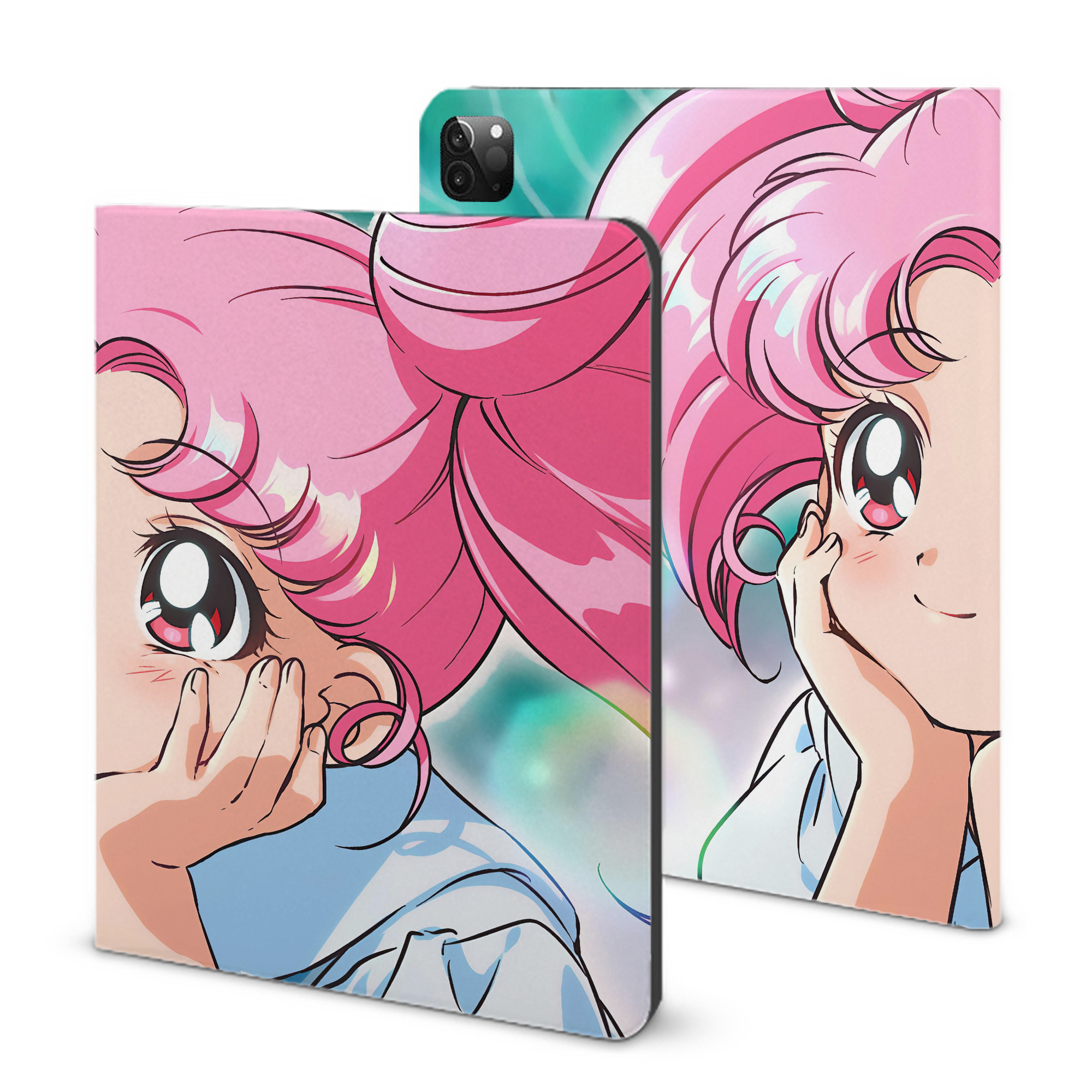 （画像用） 美少女戦士セーラームーン Sailor Moon IPadケース ペンホルダー付き ブックスタイルデザイン